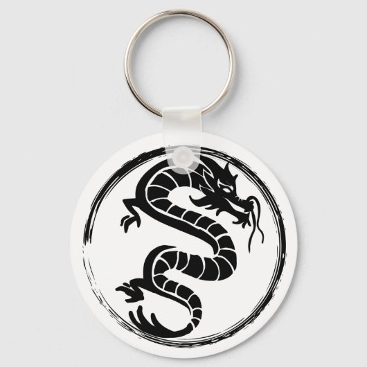 Porte-clés Le dragon noir sur (Recto)
