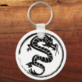 Porte-clés Le dragon noir sur (Recto)