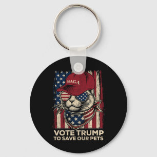 Porte-clés Le drapeau américain vote Trump pour sauver nos an