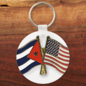 Porte-clés Le drapeau cubain et le drapeau américain (Recto)