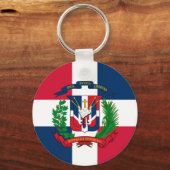 Porte-clés Le drapeau de la République Dominicaine (Recto)