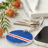 Porte-clés Le drapeau du Cap Vert charmant patriotique (Devant Droit)