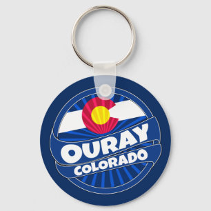 Porte-clés Le drapeau du Colorado Ouray a éclaté porte - clé