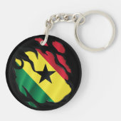 Porte-clés Le drapeau du Ghana arraché (Dos)