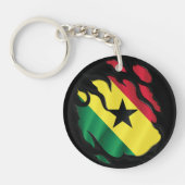 Porte-clés Le drapeau du Ghana arraché (Devant)