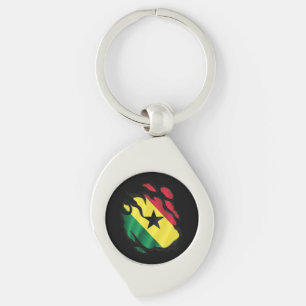 Porte-clés Le drapeau du Ghana arraché