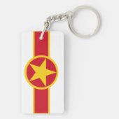 Porte-clés Le drapeau du pays vietnamien rond symbole cercle  (Dos)