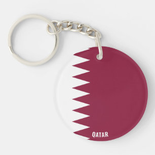 Porte-clés Le drapeau du Qatar charmant patriotique