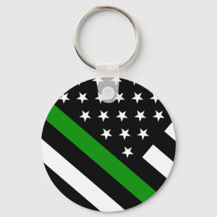 Porte-clés Le drapeau mince de Ligne Verte