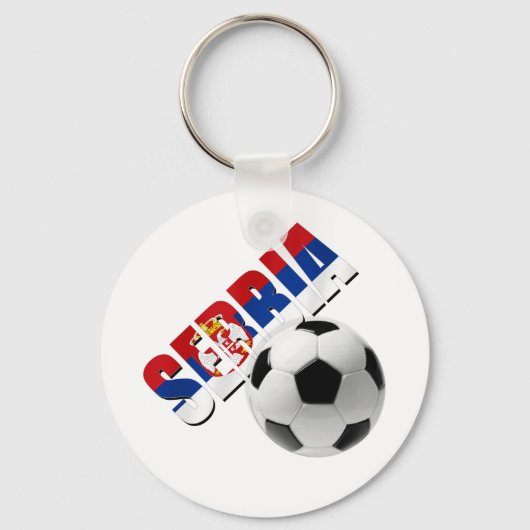 Porte-clés Le drapeau serbe du football (Recto)