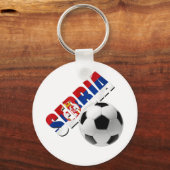 Porte-clés Le drapeau serbe du football (Recto)