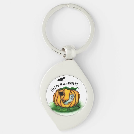 Porte-clés Le fantôme d'Halloween, chauve-souris, fantôme et  (Devant)