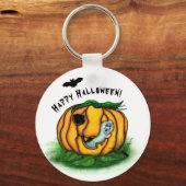 Porte-clés Le fantôme d'Halloween, chauve-souris, fantôme et  (Recto)