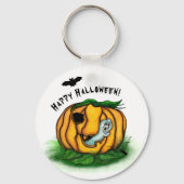 Porte-clés Le fantôme d'Halloween, chauve-souris, fantôme et  (Verso)