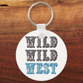 Porte-clés Le Far West sauvage ! -Bleu (Recto)
