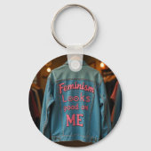 Porte-clés Le féminisme me va bien (Recto)