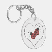 Porte-clés Le fil rouge, proverbe chinois antique - Ladybugs (Devant gauche)