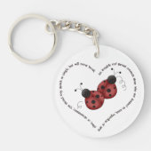 Porte-clés Le fil rouge, proverbe chinois antique - Ladybugs (Devant)