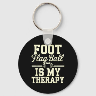 Porte-clés Le Flag Football Est Ma Thérapie Drôle Citation De