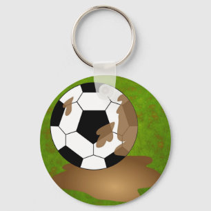 Porte-clés Le football boueux