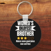Porte-clés Le Frère le plus Okayest du monde fait du bien (Recto)