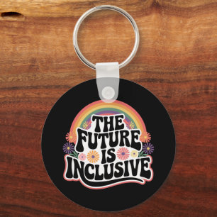 Porte-clés Le Futur est Drapeau Arc-en-ciel LGBTQ Inclusif Ga