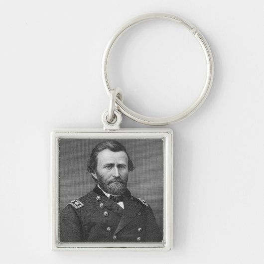 Porte-clés Le Général Ulysse Simpson Grant, gravé après le DA (Devant)