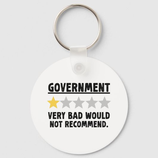 Porte-clés Le Gouvernement Très Mauvais Ne Recommanderait Pas (Recto)