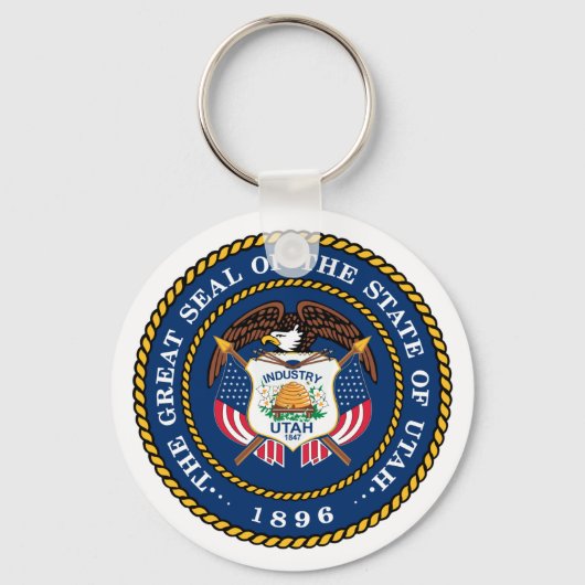 Porte-clés Le grand sceau de l'État d'Utah 1896 (Recto)