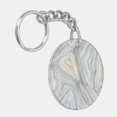 Porte-clés Le gris a marbré la conception abstraite (Devant gauche)