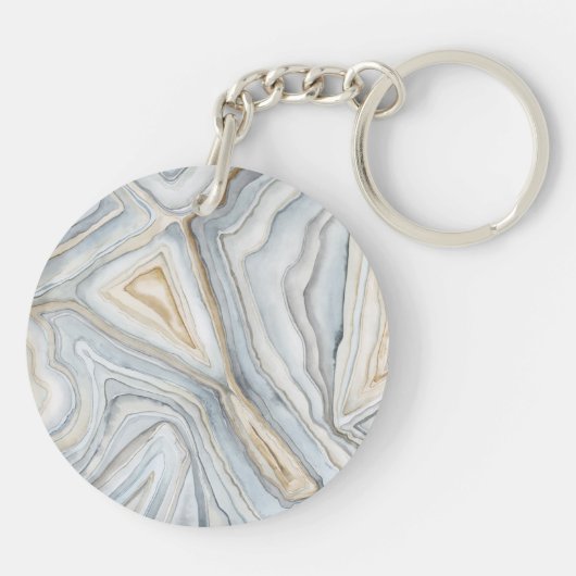 Porte-clés Le gris a marbré la conception abstraite (Dos)