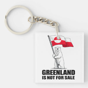 Porte-clés Le Groenland n'est pas à vendre Ours polaire avec