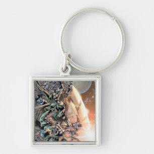 Porte-clés Le groupe et la lune de nuit les plus noirs