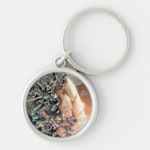 Porte-clés Le groupe et la lune de nuit les plus noirs