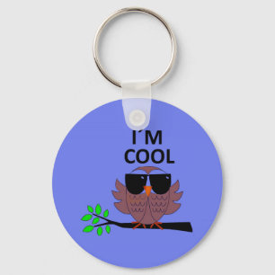 Porte-clés Le hibou sage d'un type frais