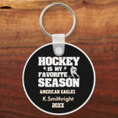 Porte-clés Le hockey est ma saison préférée (Recto)