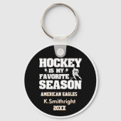 Porte-clés Le hockey est ma saison préférée (Verso)