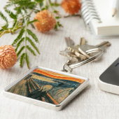 Porte-clés Le hurlement Munch Art Moderne Abstrait (Côté)