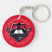Porte-clés Le logo de Kevin avec le drapeau américain (Dos)