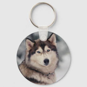 Porte-clés Le magnifique Husky en plein air