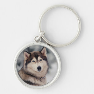 Porte-clés Le magnifique Husky en plein air