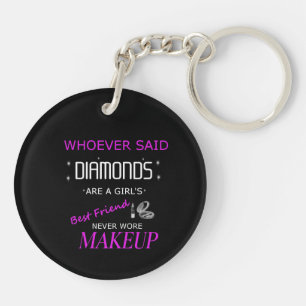 Porte-clés Le maquillage est mon meilleur ami que le double a