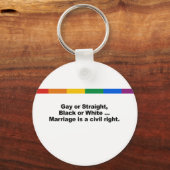 Porte-clés Le mariage est un droit civil (Recto)