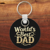 Porte-clés le meilleur cadeau papa du monde (Recto)