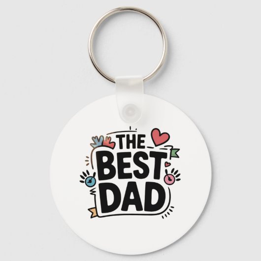 Porte-clés Le meilleur design de texte pour papa (Recto)