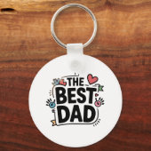 Porte-clés Le meilleur design de texte pour papa (Recto)