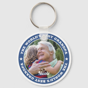 Porte-clés Le meilleur grand-père au monde garde-photo modern