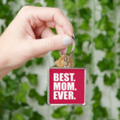 Porte-clés Le meilleur. Maman. Jamais.(rose) (main)