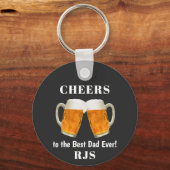 Porte-clés Le meilleur monogramme du monde papa d'anniversair (Verso)