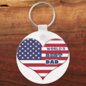Porte-clés Le meilleur papa américain du monde (Recto)